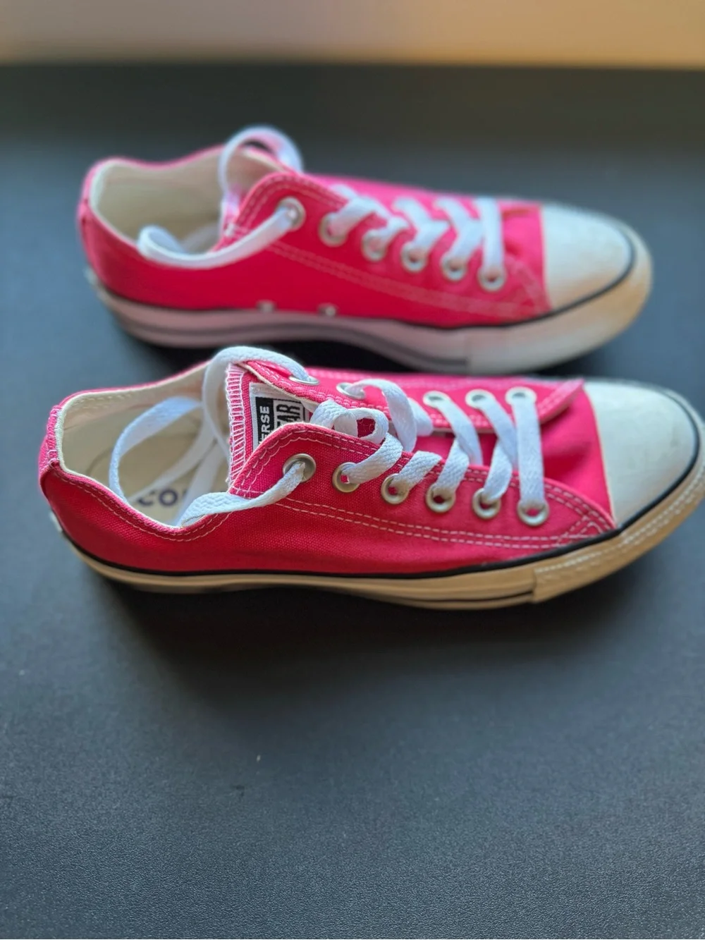 Converse Pink Low-Top Canvas Sneakers - Picture 2 of 4